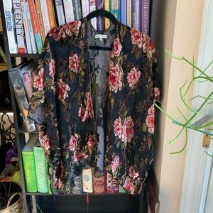 Woven Heart sheer rose coverup